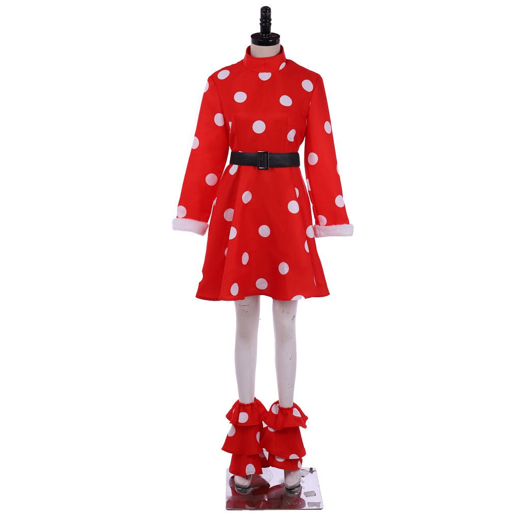 Anime Komori Kinoko Cosplay Costume - Red Polka Dot Dress for Halloween & Carnival | Astricos-Astricos