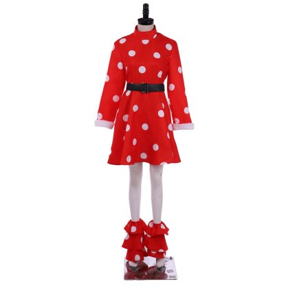 Anime Komori Kinoko Cosplay Costume - Red Polka Dot Dress for Halloween & Carnival | Astricos-Astricos