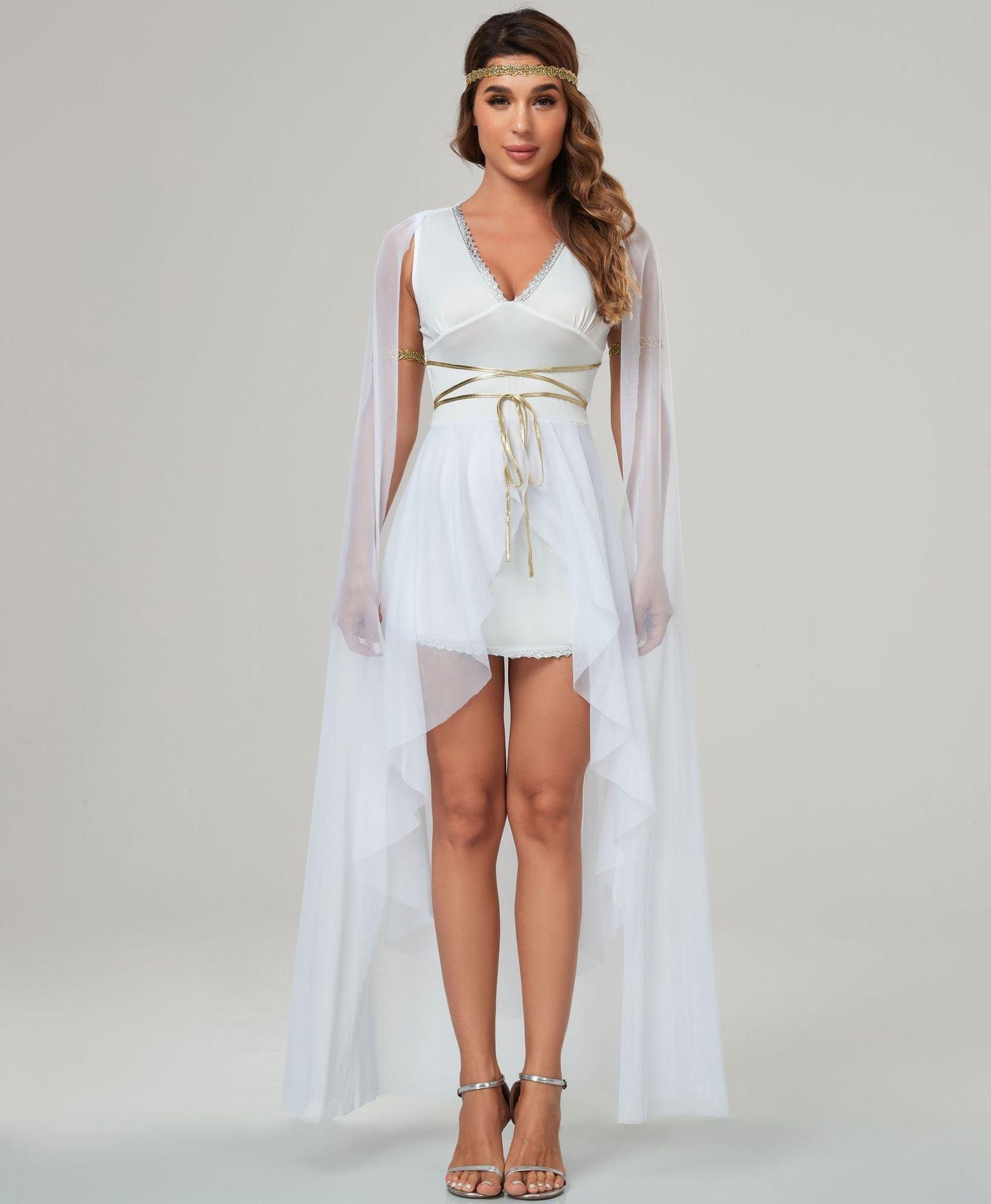 Arabian Medieval Greek Goddess Costume for Women | Cleopatra Halloween Cosplay | M-XL Sizes-Astricos