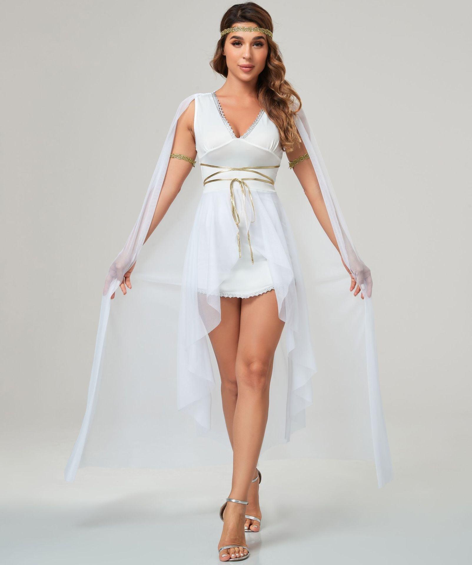 Arabian Medieval Greek Goddess Costume for Women | Cleopatra Halloween Cosplay | M-XL Sizes-Astricos