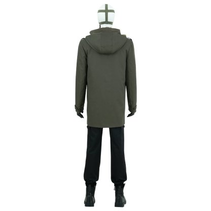 Army Green Riddler Jacket Cosplay Costume | Question Mark Coat Halloween Cosplay Costume - Astricos
