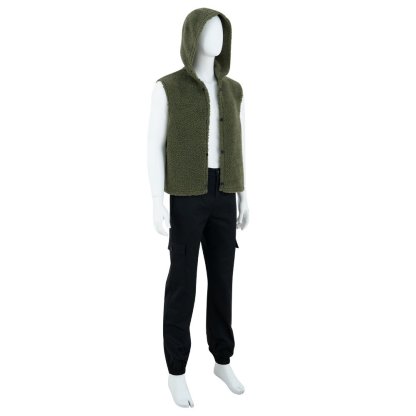 Army Green Riddler Jacket Cosplay Costume | Question Mark Coat Halloween Cosplay Costume - Astricos