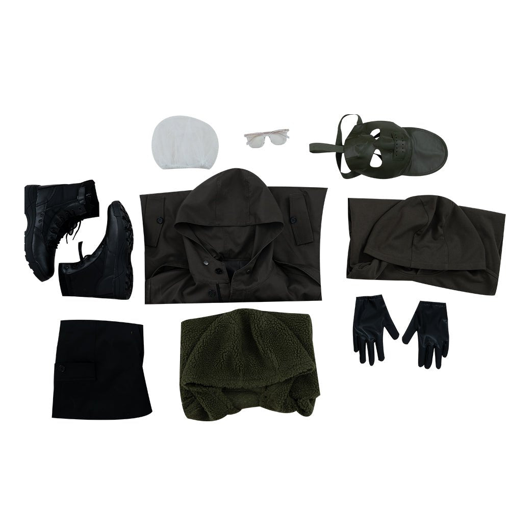 Army Green Riddler Jacket Cosplay Costume | Question Mark Coat Halloween Cosplay Costume - Astricos