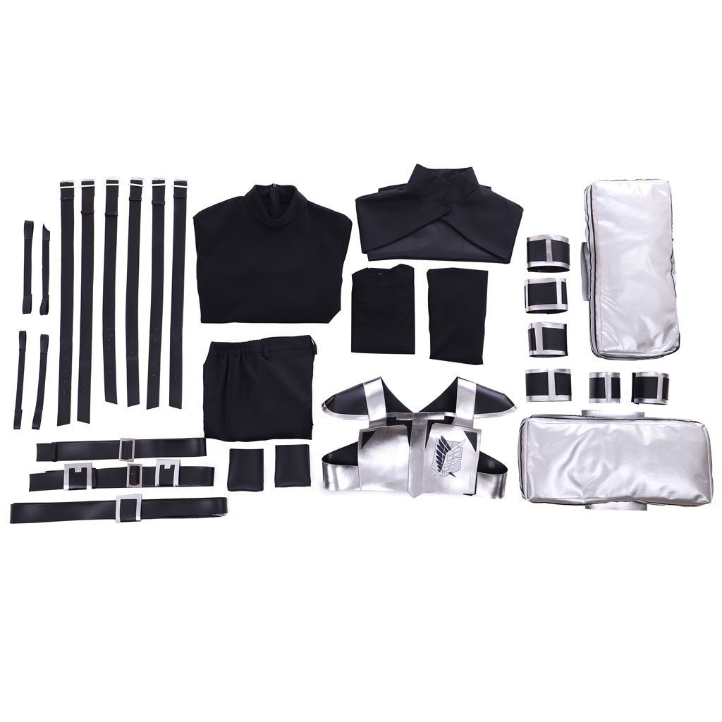 Attack On Titan Survey Corps Levi Ackerman Cosplay Costume Outfit - High Quality-Astricos