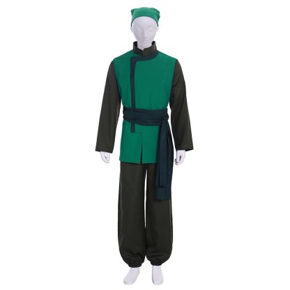 Avatar: The Last Airbender Cabbage Merchant Cosplay Costume - Authentic Outfit with Belt & Hat-Astricos