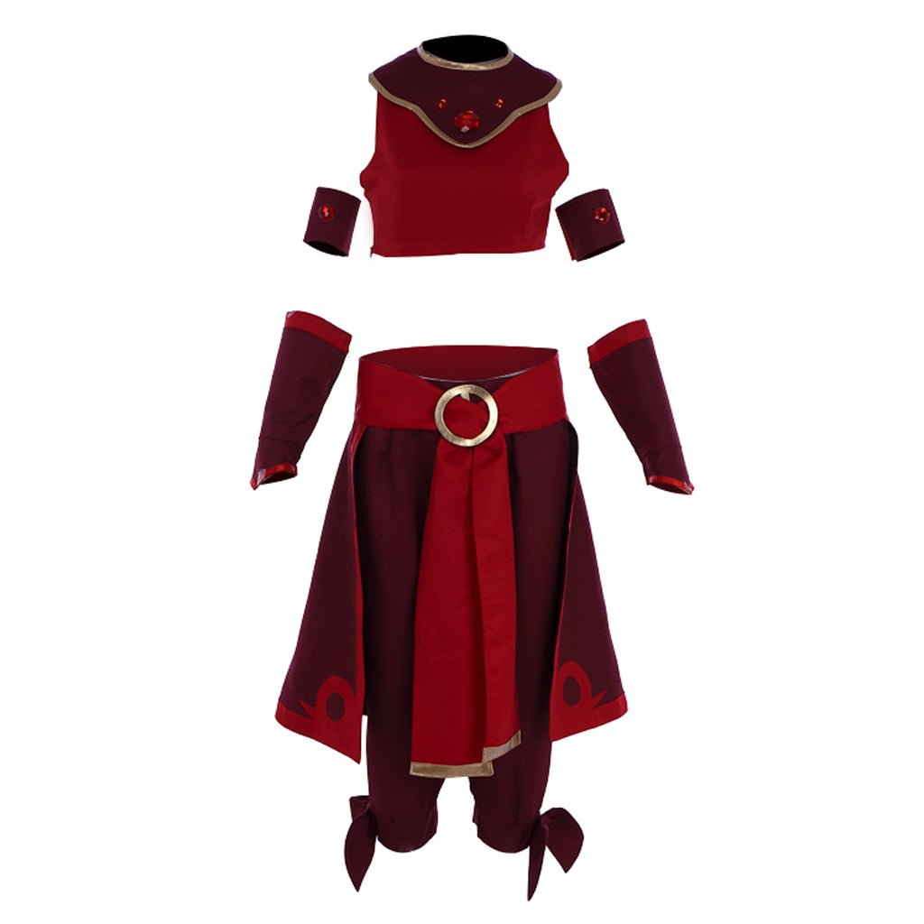 Kyoshi Warriors Suki Fire Nation Cosplay Costume - Avatar: The Last Airbender-Astricos