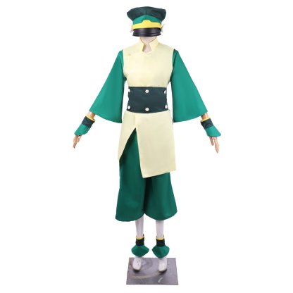 Toph Beifong Cosplay Costume - Avatar The Last Airbender Green Men's Outfit with Hat-Astricos