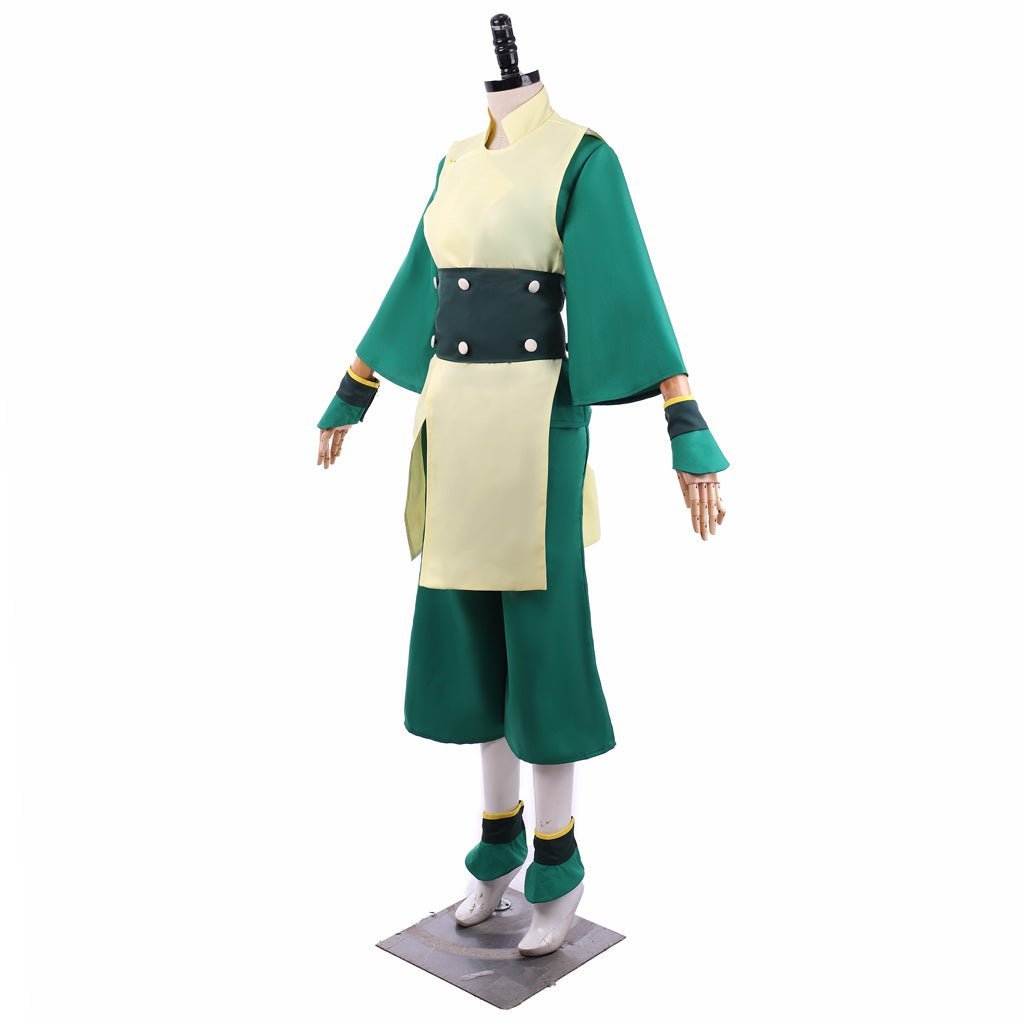 Toph Beifong Cosplay Costume - Avatar The Last Airbender Green Men's Outfit with Hat-Astricos