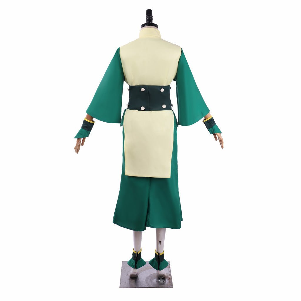 Toph Beifong Cosplay Costume - Avatar The Last Airbender Green Men's Outfit with Hat-Astricos