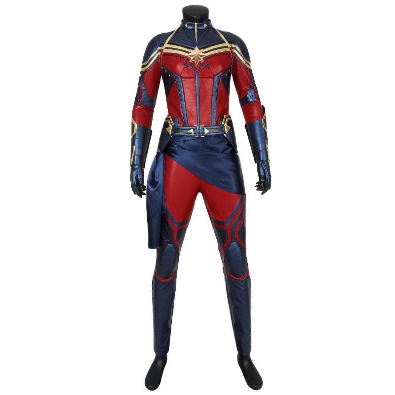 Avengers Endgame Captain Marvel Jumpsuit Cosplay Costume with Shoes | Astricos-Astricos