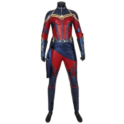 Avengers Endgame Captain Marvel Jumpsuit Cosplay Costume with Shoes | Astricos-Astricos