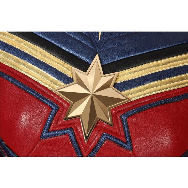 Avengers Endgame Captain Marvel Jumpsuit Cosplay Costume with Shoes | Astricos-Astricos