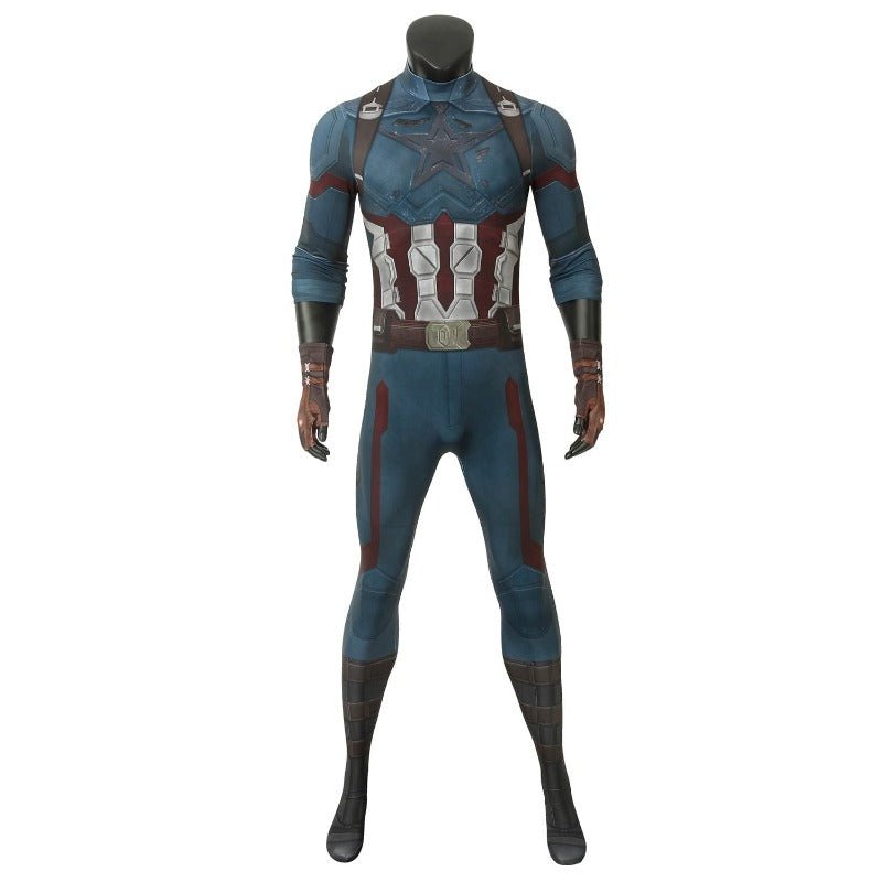 Avengers Infinity War Captain America Cosplay Jumpsuit Costume - Premium Quality | Astricos-Astricos