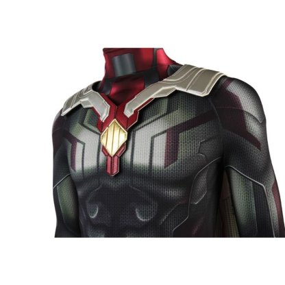 Avengers Vision Cosplay Costume 3D Printed Jumpsuit with Cloak - Astricos