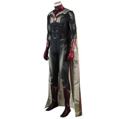 Avengers Vision Cosplay Costume 3D Printed Jumpsuit with Cloak - Astricos