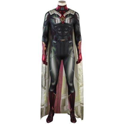 Avengers Vision Cosplay Costume 3D Printed Jumpsuit with Cloak - Astricos
