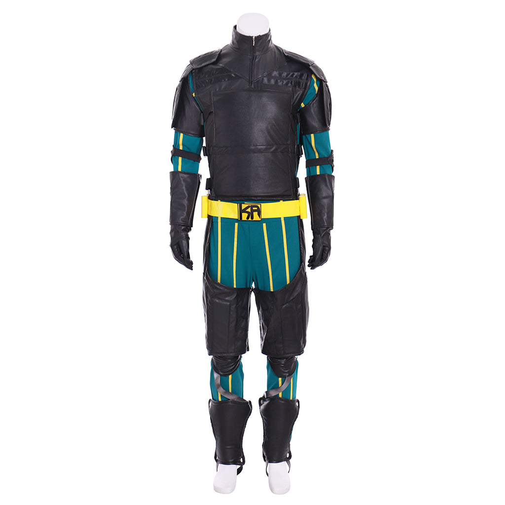 Kick-Ass Dave Lizewski Cosplay Costume – Green & Yellow Superhero Suit-Astricos