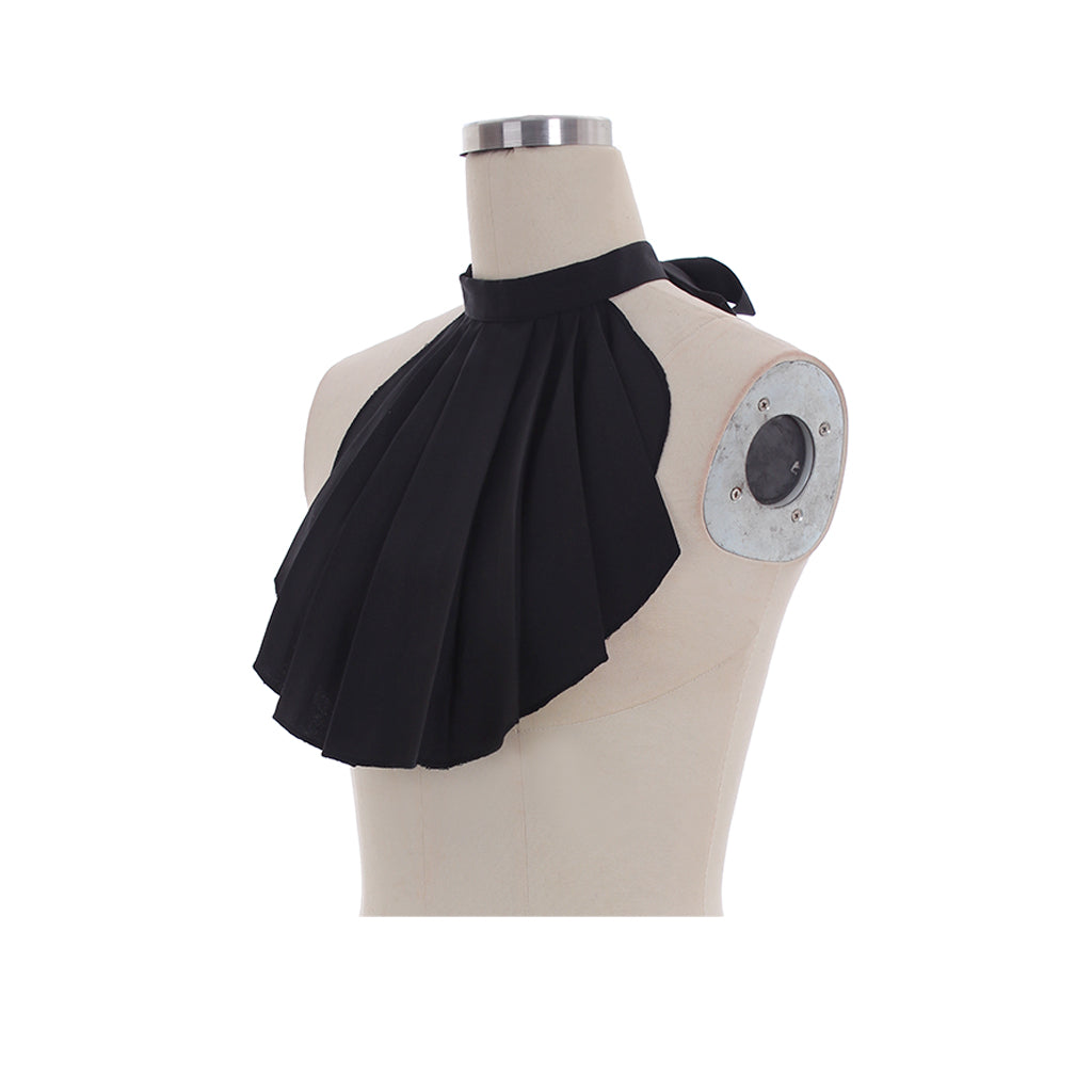 Victorian Black Jabot Tie for Men - Elegant Medieval Cosplay Accessory-Astricos