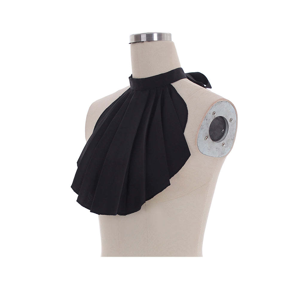 Victorian Black Jabot Tie for Men - Elegant Medieval Cosplay Accessory-Astricos