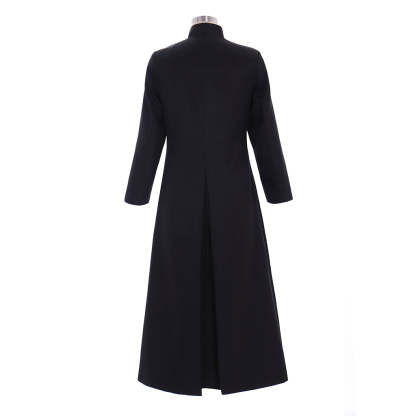 Men's Black Clergy Robes - Authentic Cassock Church Priest Costume for Liturgical & Cosplay-Astricos
