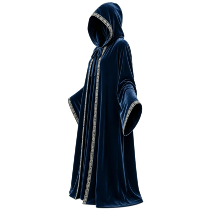 Medieval Renaissance Hooded Wizard Robe Cosplay Costume Custom For Halloween Party