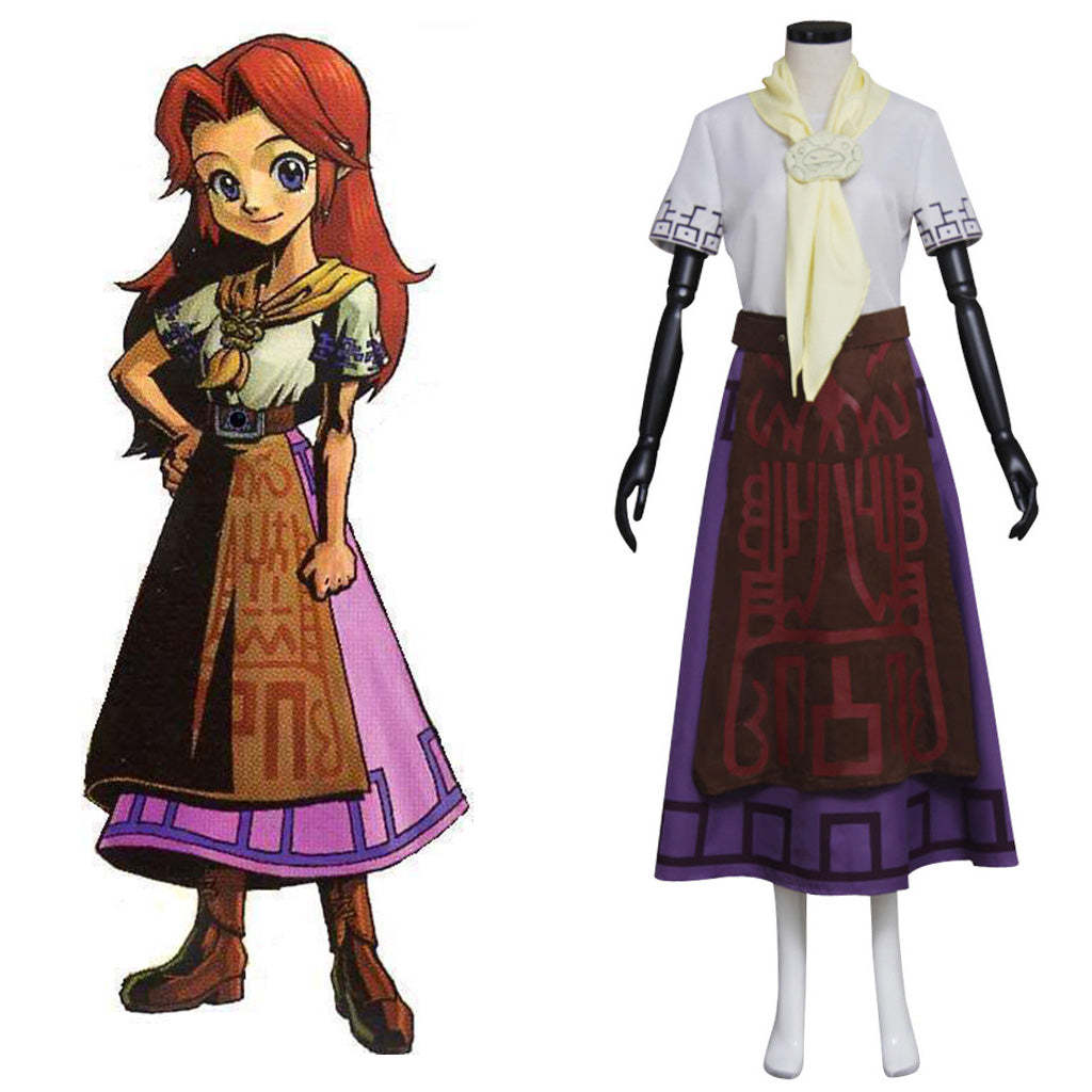 The Legend of Zelda Malon Cosplay Costume - Authentic Game Character Outfit for Women-Astricos