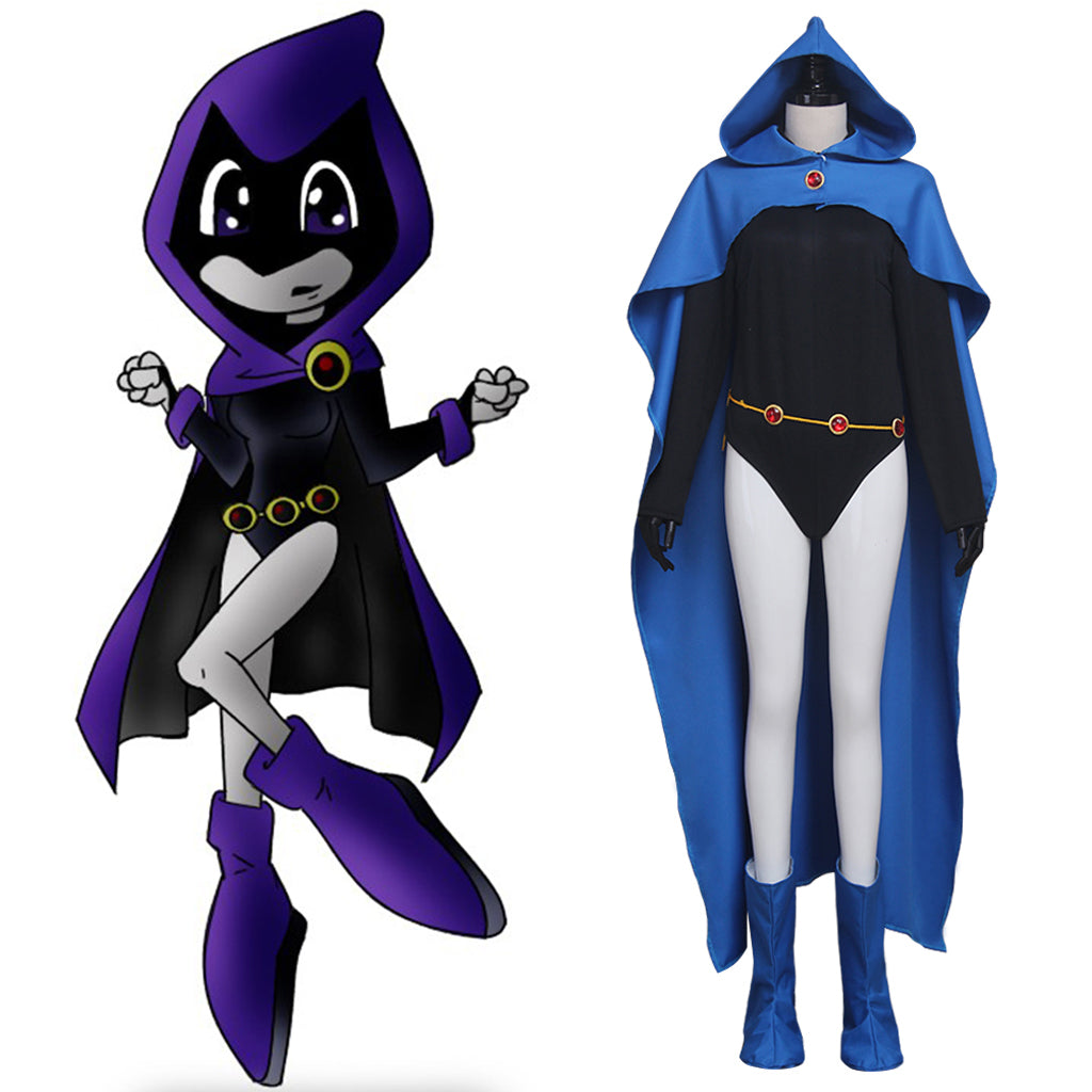Teen Titans Raven Cosplay Costume - Premium Superhero Outfit for Halloween & Comic Con-Astricos