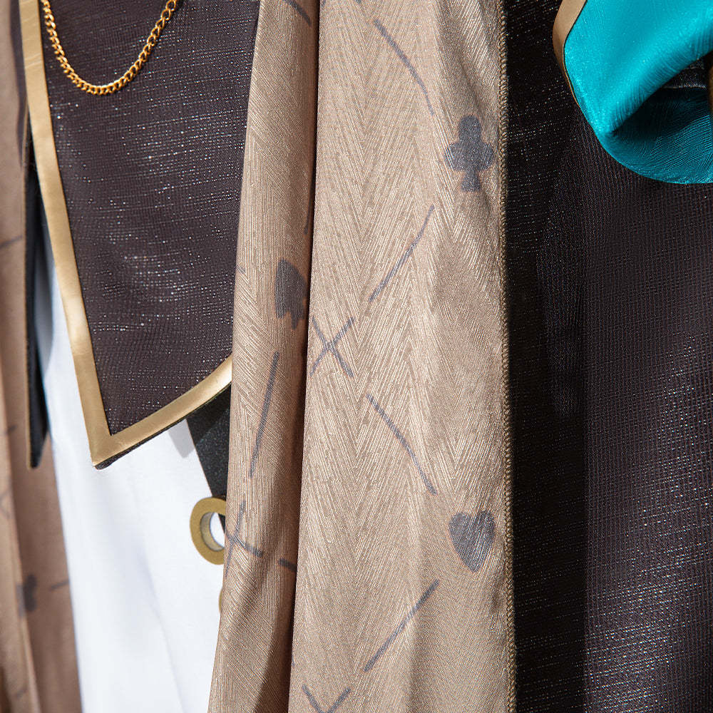 Honkai Star Rail Aventurine Cosplay Costume Wig & Earrings Set | Authentic Game Cosplay Accessories-Astricos