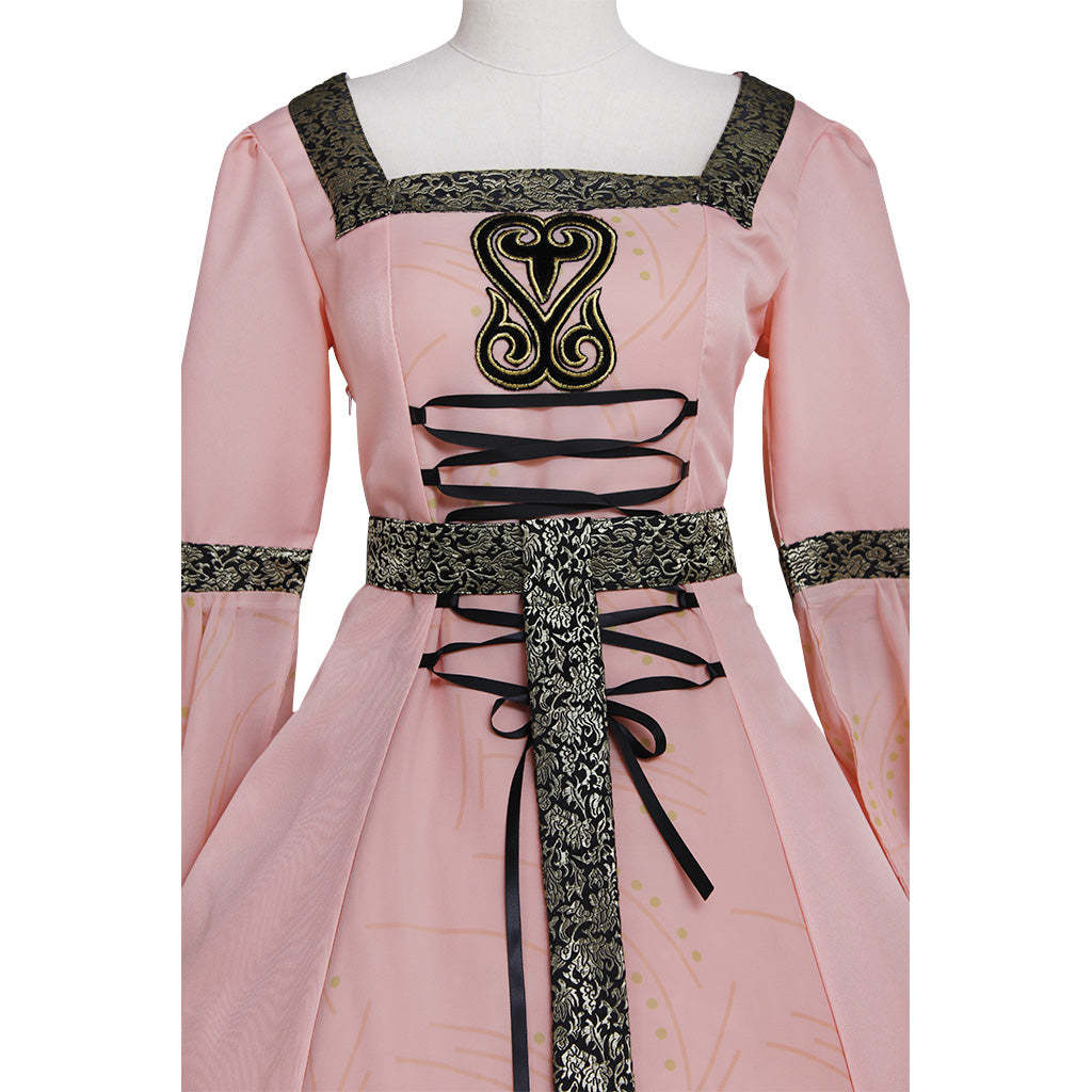 Pink Medieval Renaissance Tudor Wedding Ball Gown Dress - Royal Cosplay Costume-Astricos