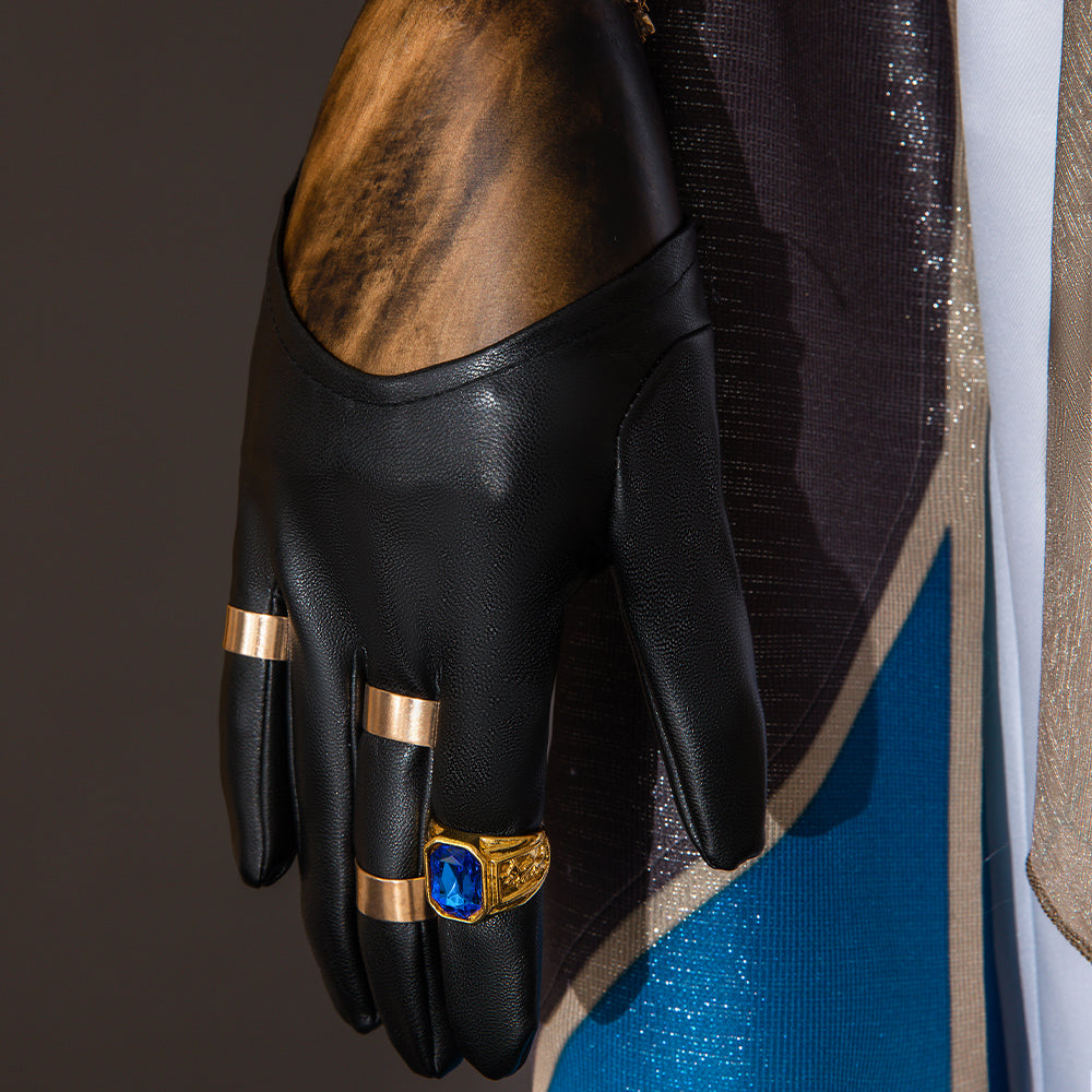 Honkai Star Rail Aventurine Cosplay Costume Wig & Earrings Set | Authentic Game Cosplay Accessories-Astricos