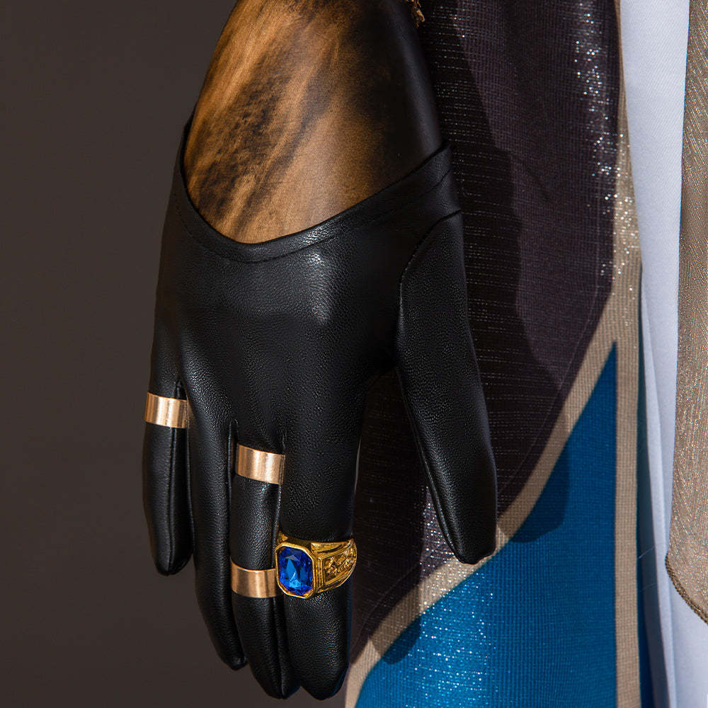 Honkai Star Rail Aventurine Cosplay Costume Wig & Earrings Set | Authentic Game Cosplay Accessories-Astricos