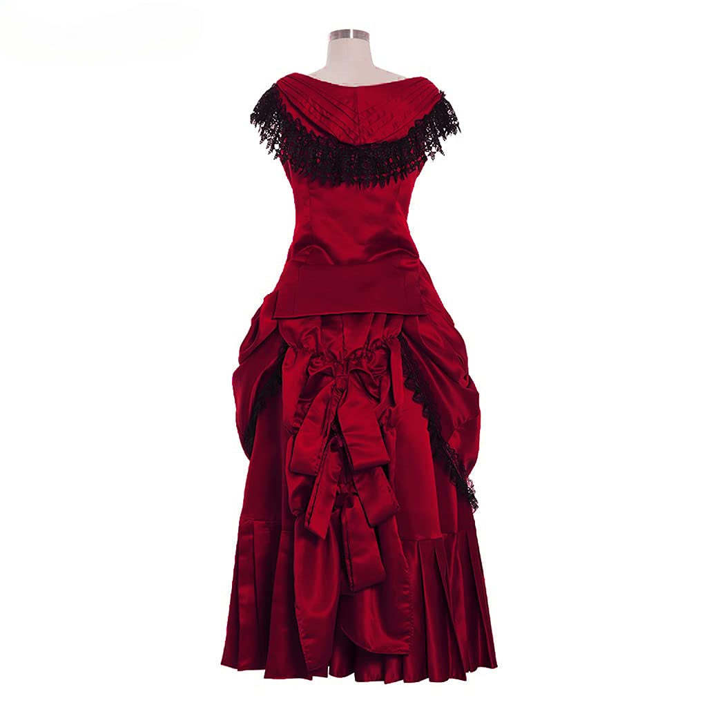 Victorian Bustle Gown | Elegant Queen’s Gothic Georgian Dress for Masquerade & Reenactment-Astricos