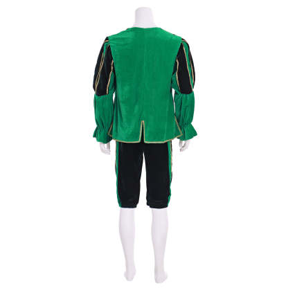 Men's Medieval Tudor Renaissance Costume - Elegant Elizabethan Court Uniform Green Suit-Astricos