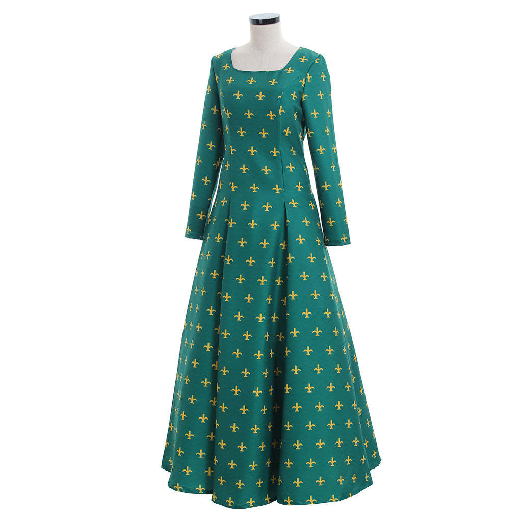 Elegant Green Medieval Renaissance Victorian Gothic Lolita Dress for Weddings & Balls-Astricos