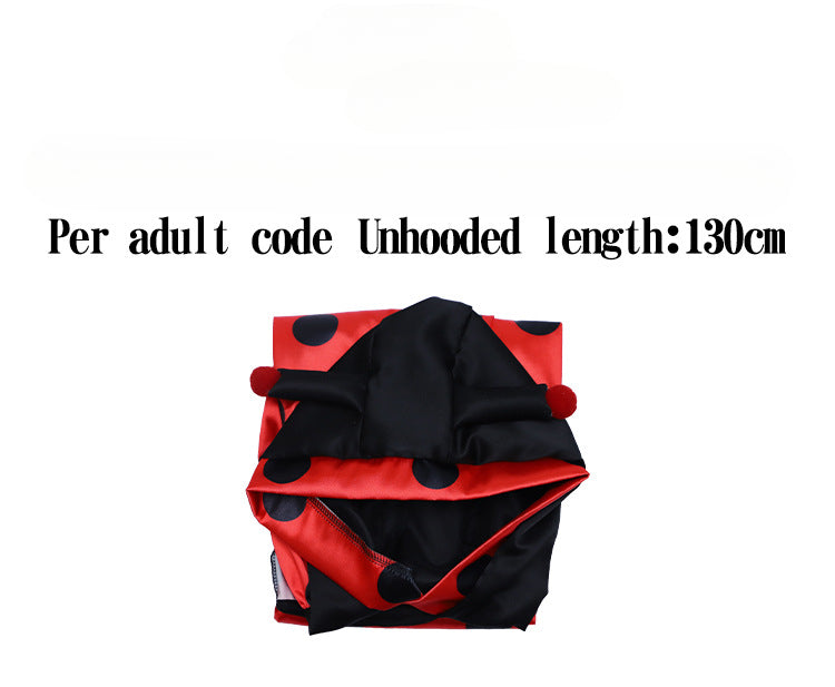 Adult 7-Spot Ladybug Cape - Anime Cosplay Costume & Insect-Themed Roleplay Cloak-Astricos