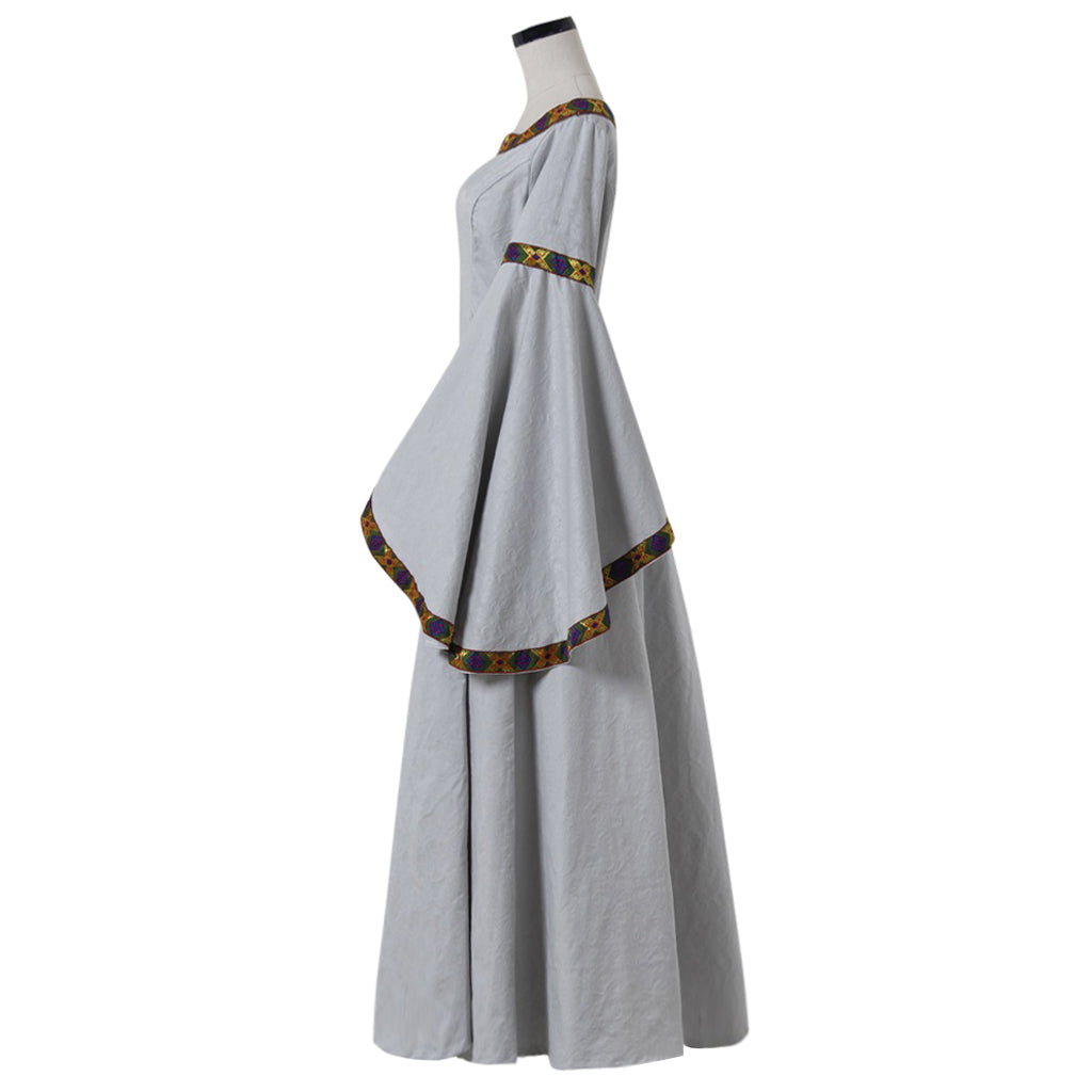 Medieval Royal White Princess Dress - Queen Elizabeth Inspired Cosplay Costume-Astricos