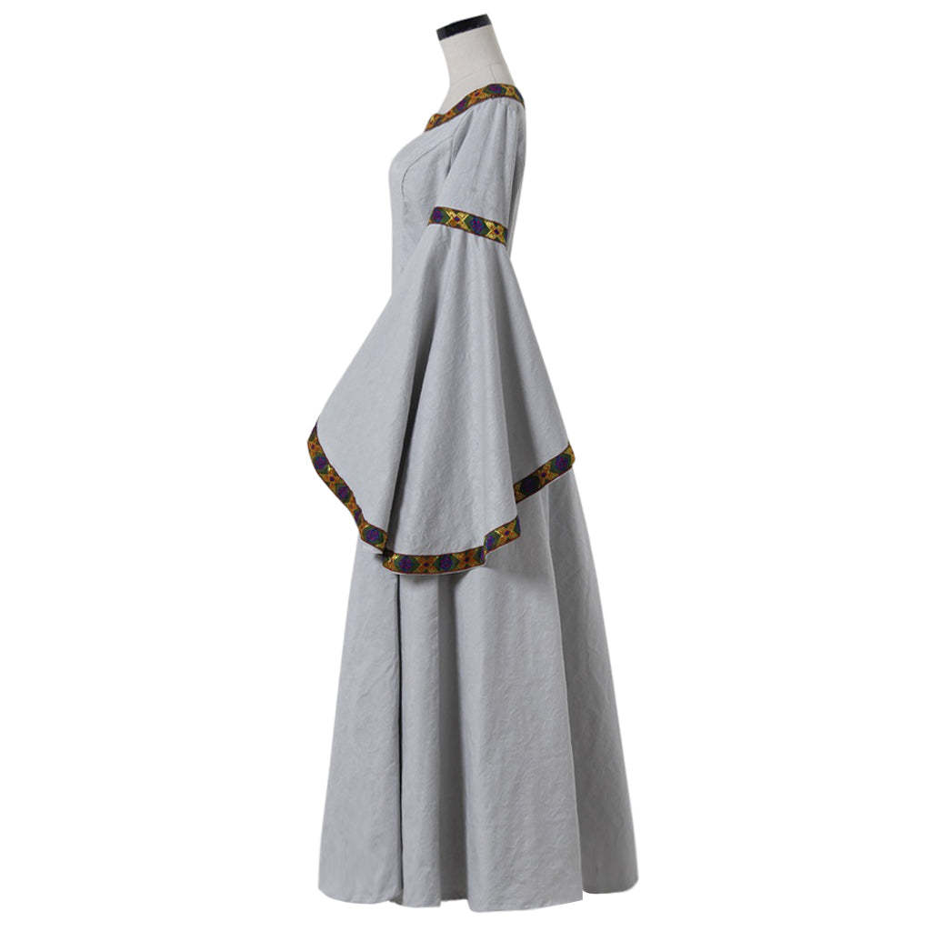 Medieval Royal White Princess Dress - Queen Elizabeth Inspired Cosplay Costume-Astricos