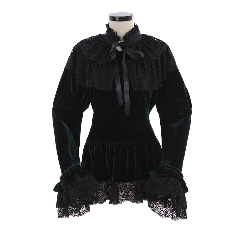 Elegant Lolita Strapless Chiffon Blouse with Trumpet Sleeves for Women & Girls-Astricos