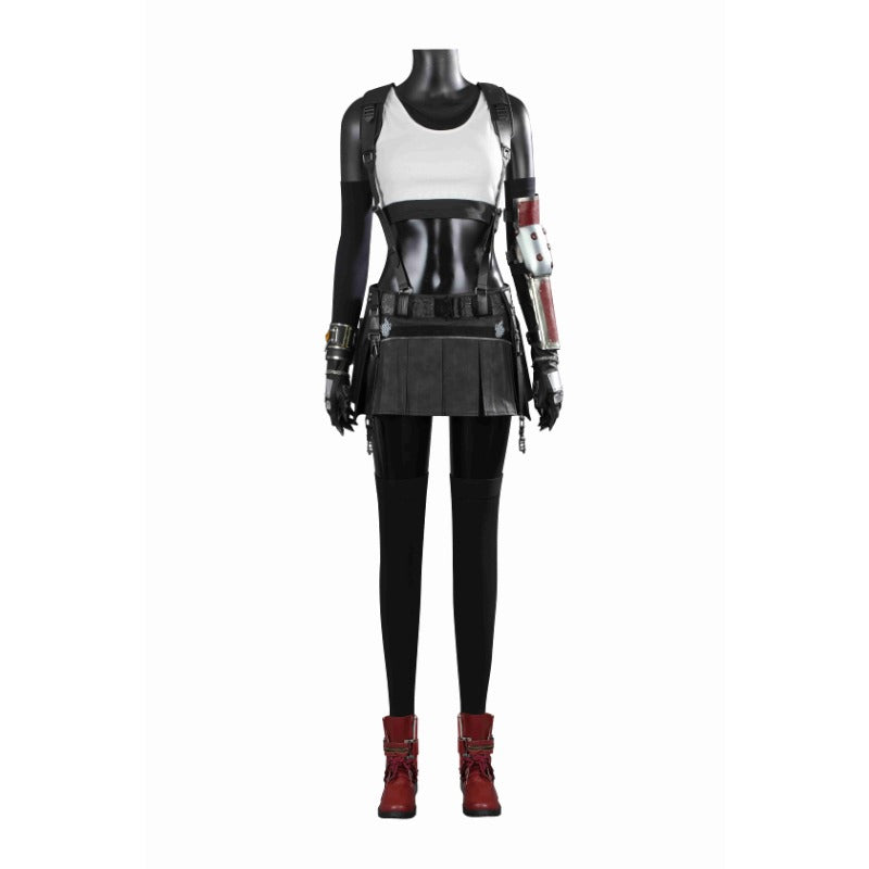 Tifa Lockhart Final Fantasy VII Cosplay Costume Set - Complete Outfit with Wigs, Shoes & Accessories-Astricos