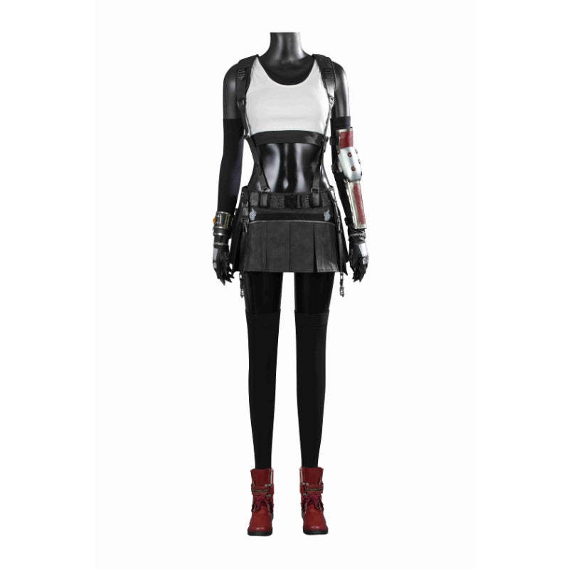 Tifa Lockhart Final Fantasy VII Cosplay Costume Set - Complete Outfit with Wigs, Shoes & Accessories-Astricos