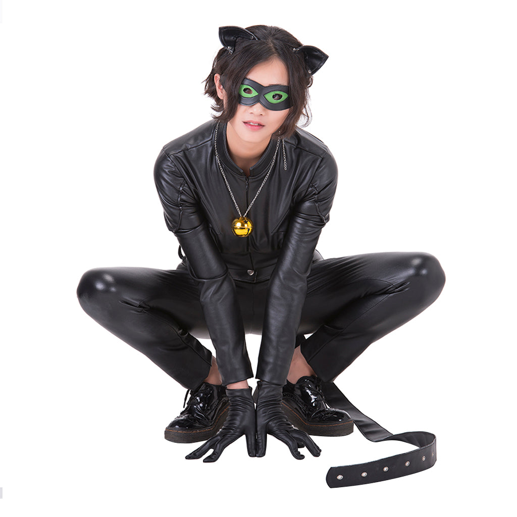Authentic Miraculous Ladybug Cat Noir Black Jumpsuit Costume | Astricos-Astricos