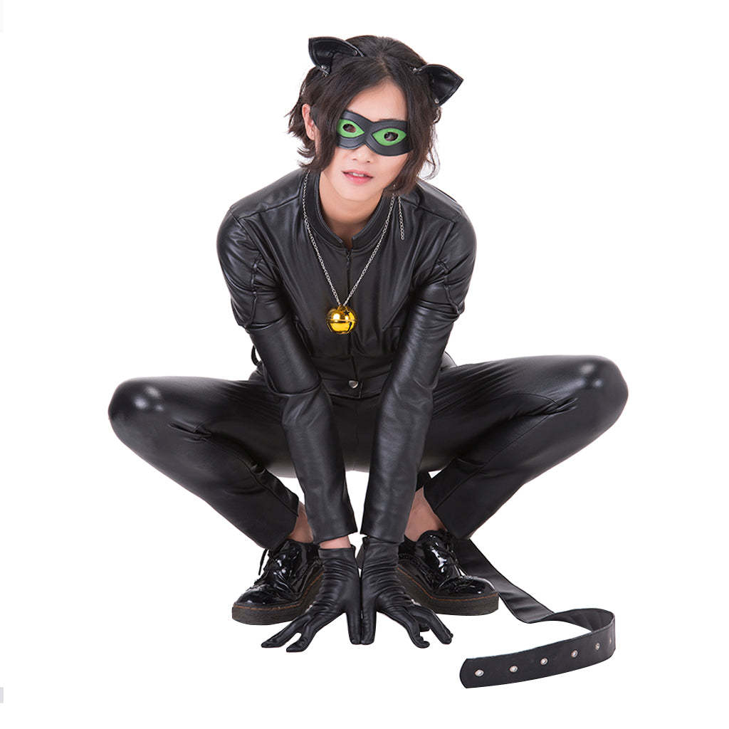 Authentic Miraculous Ladybug Cat Noir Black Jumpsuit Costume | Astricos-Astricos