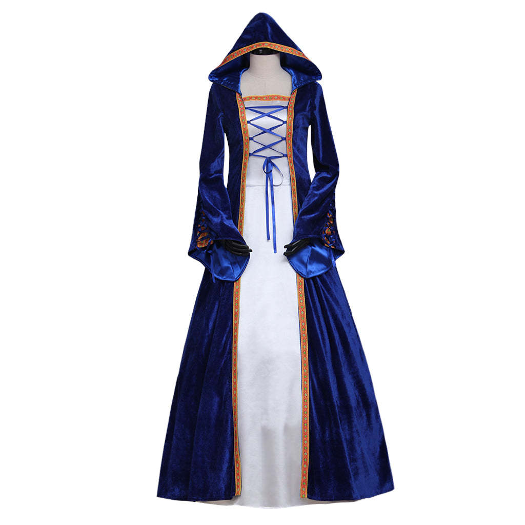 Medieval Retro Southern Dress - Women's Halloween Cosplay Court Noble Robe with Bell Sleeves-Astricos