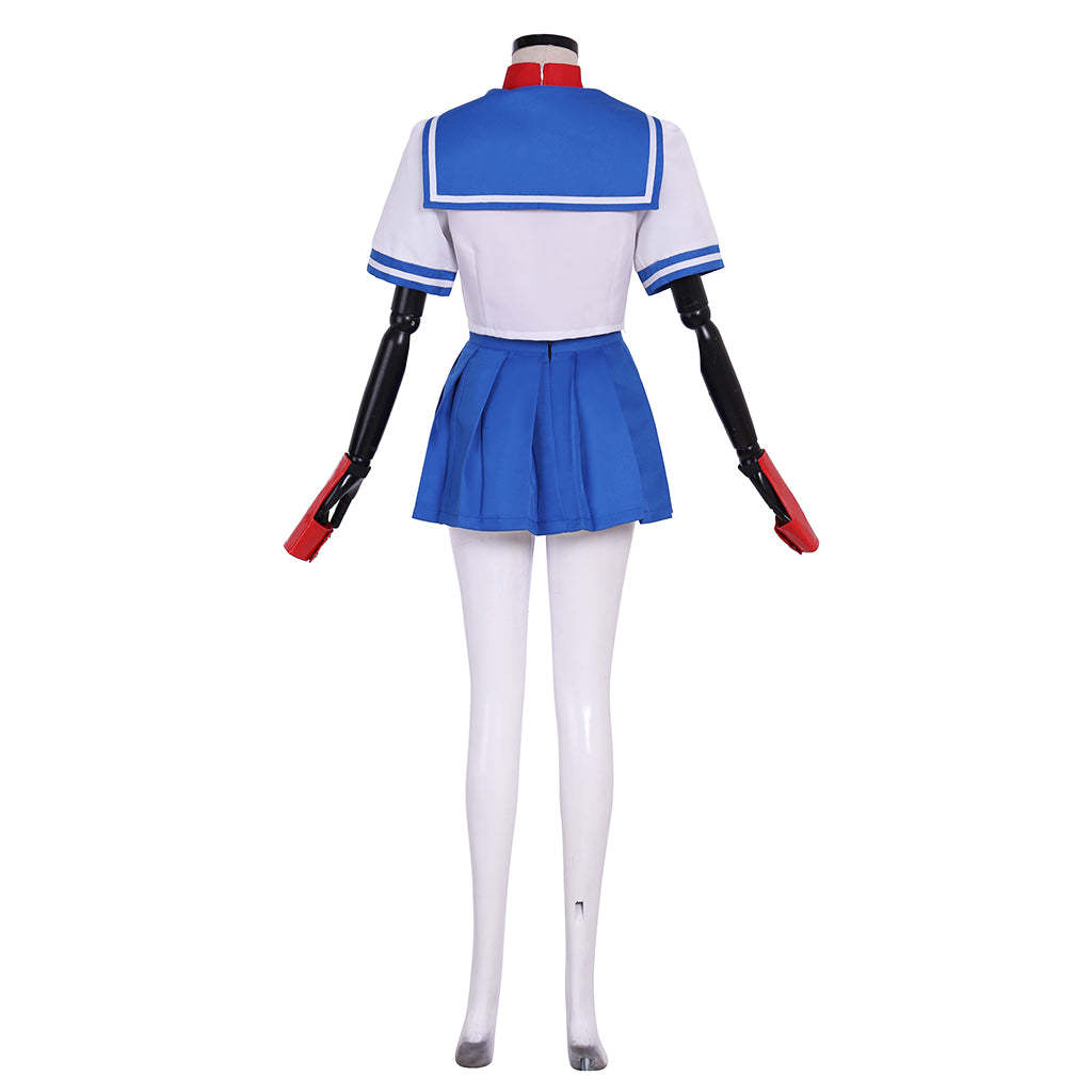 Street Fighter Sakura Kasugano Uniform Cosplay Costume | Authentic Game Series Outfit-Astricos