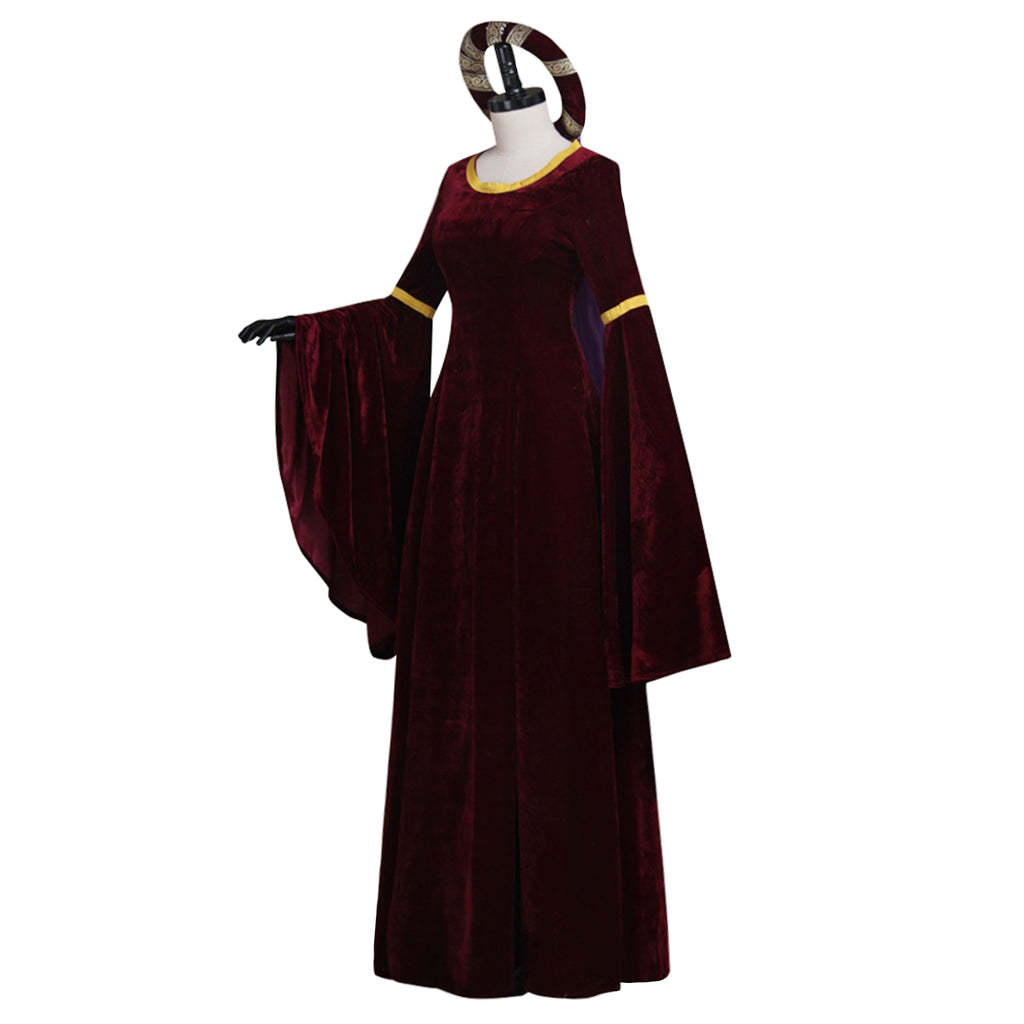 Medieval Vintage Dark Red Turing Renaissance Dress - Premium Cosplay Costume for Halloween & Carnival-Astricos