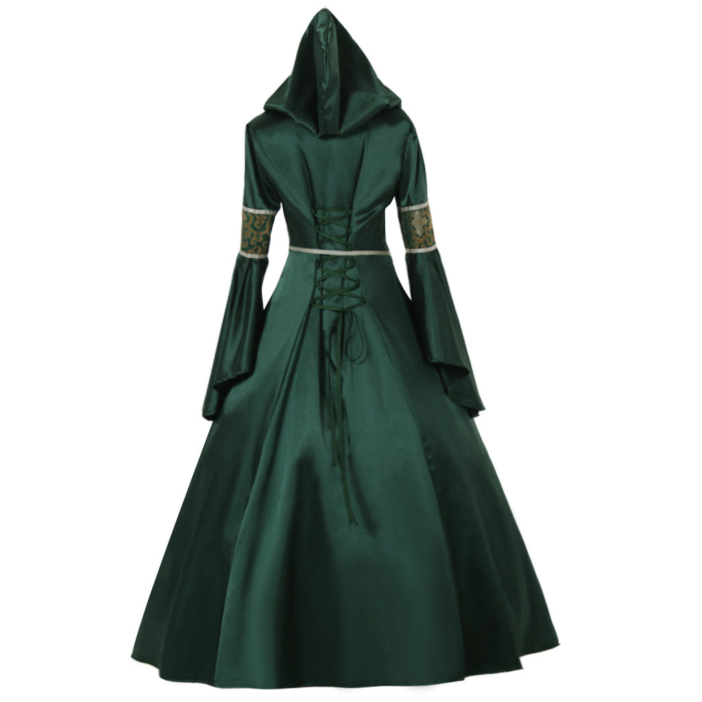 Elegant Medieval Noble Ball Gowns for Women - Victorian Gothic Evening Dresses in Green-Astricos