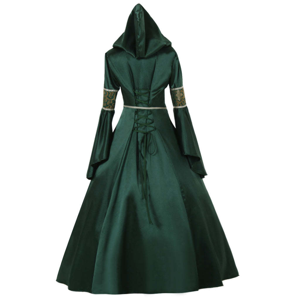 Elegant Medieval Noble Ball Gowns for Women - Victorian Gothic Evening Dresses in Green-Astricos
