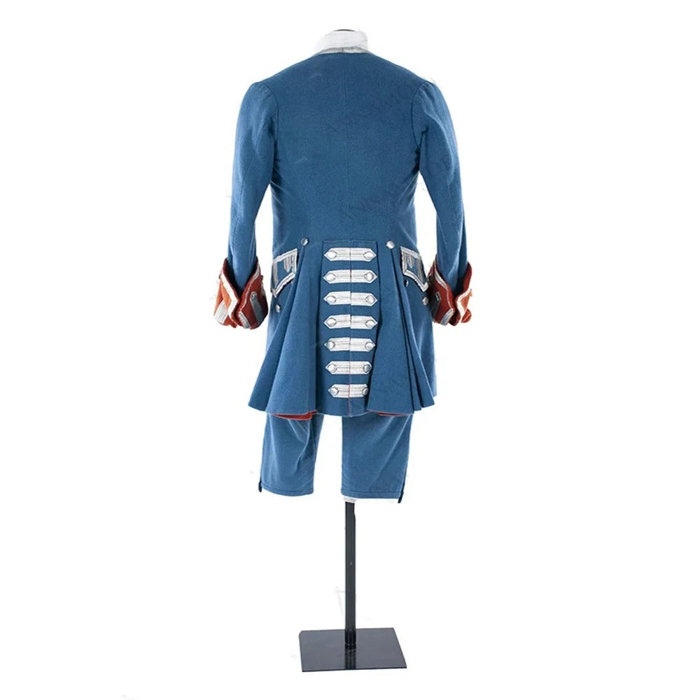 Royal Blue Tudor Cosplay Uniform - Victorian Civil War Hussar Costume | Custom-Made Guard Outfit | Astricos-Astricos
