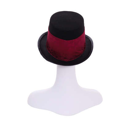 RED Steampunk Burning Man Women Top Hat - Unique Cosplay Costume Accessory-Astricos