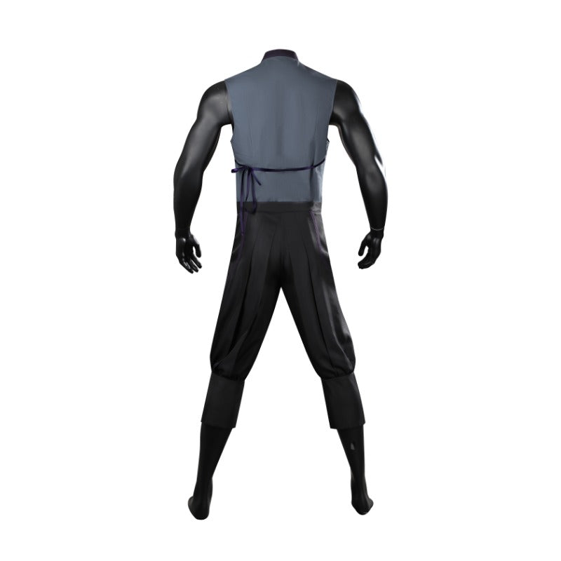 Mortal Kombat 1 Smoke Cosplay Costume Full Set with Mask for Halloween & Parties-Astricos